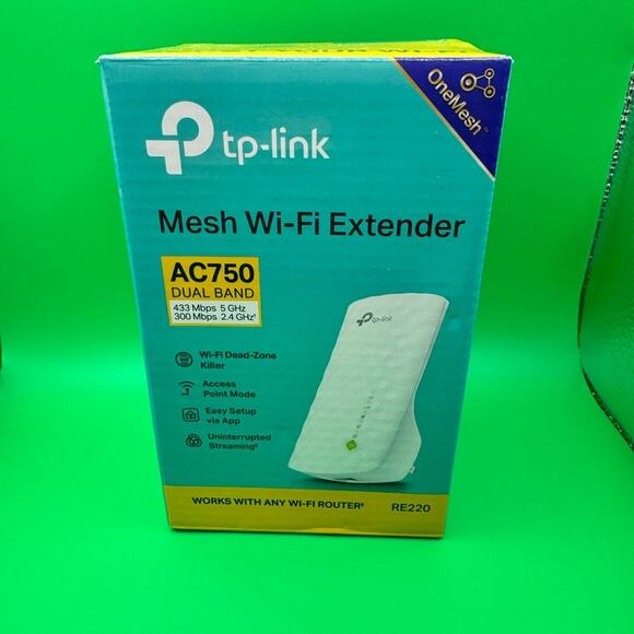 TP-Link White Mesh Wi-Fi Extender AC750 NWT NIB - Picture 1 of 3